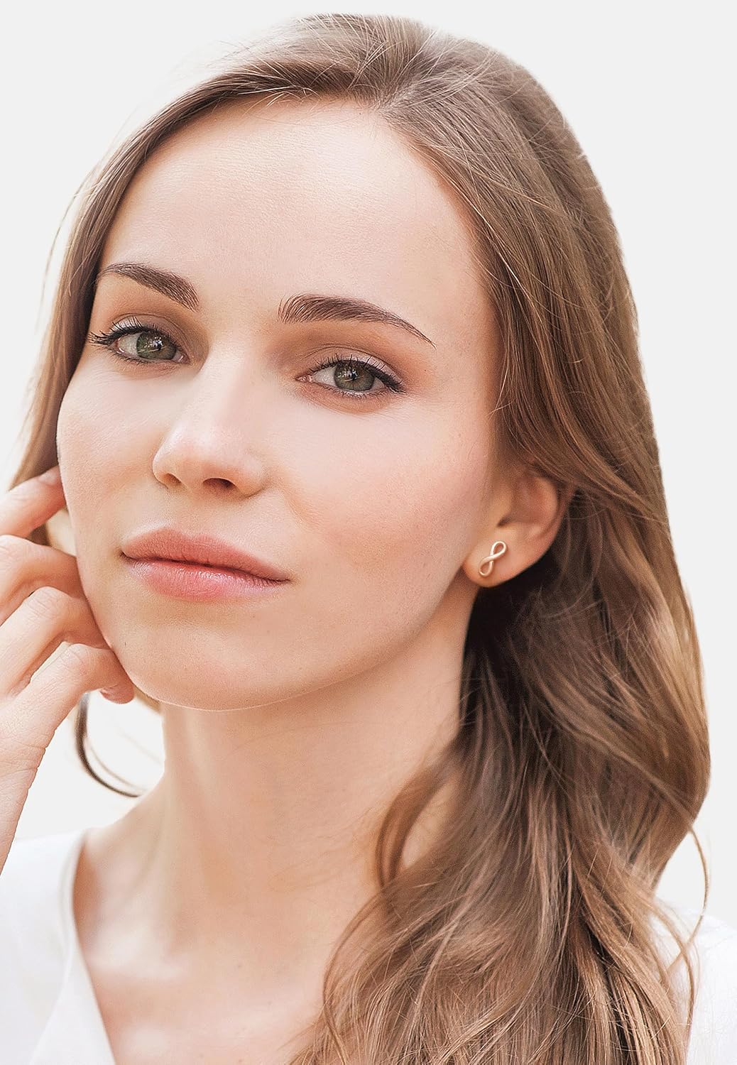 Detalle de SOFIA MILANI Damen Ohrringe 925 Silber – Ohrstecker Unendlich