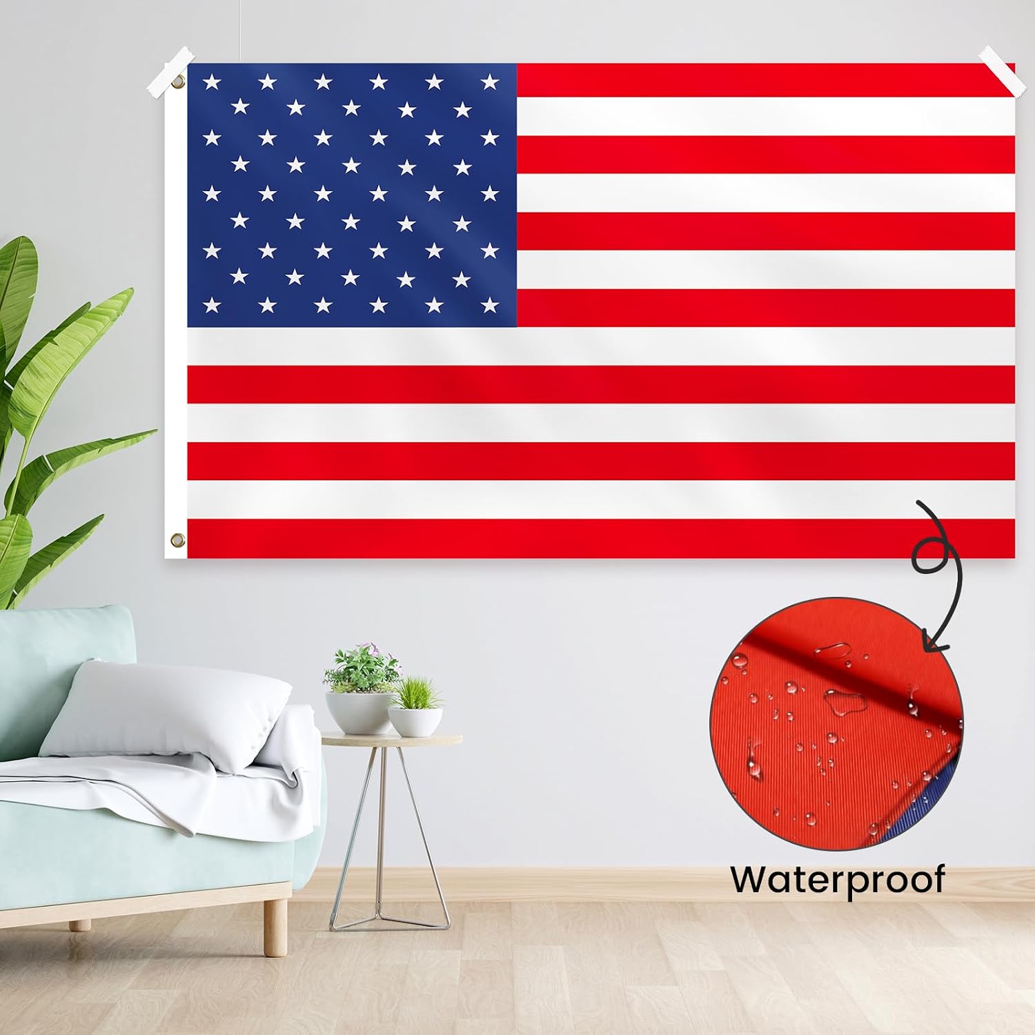 Detalle 2 de PartyYaa England Flag 5ft x 3ft St Georges Flag – Durable Polyester with Brass Eyelets