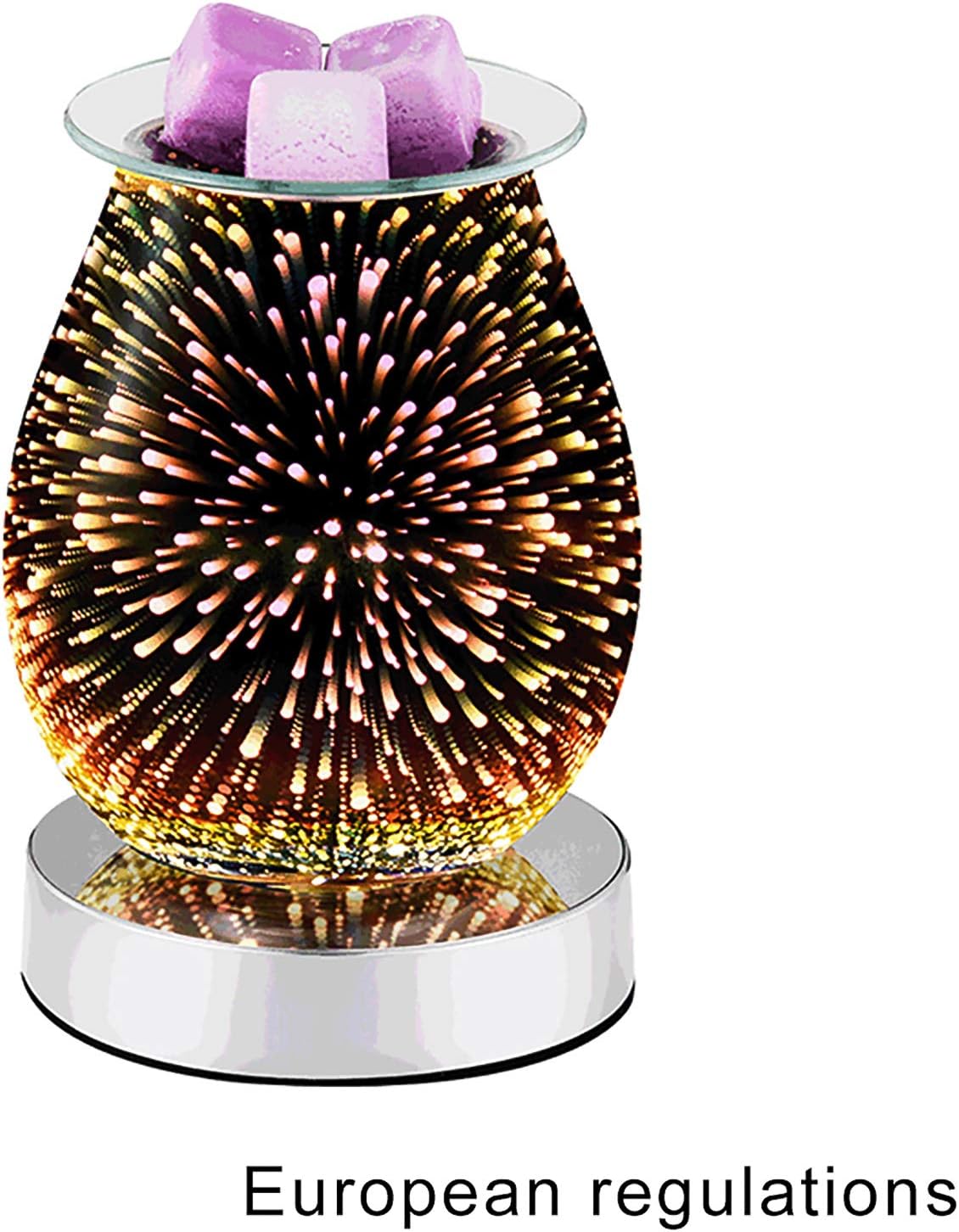 Detalle de Wowlela 215IY0E2JIX15M03UU9FMF aromatherapielamp met 3D-glas en drie lichtstanden