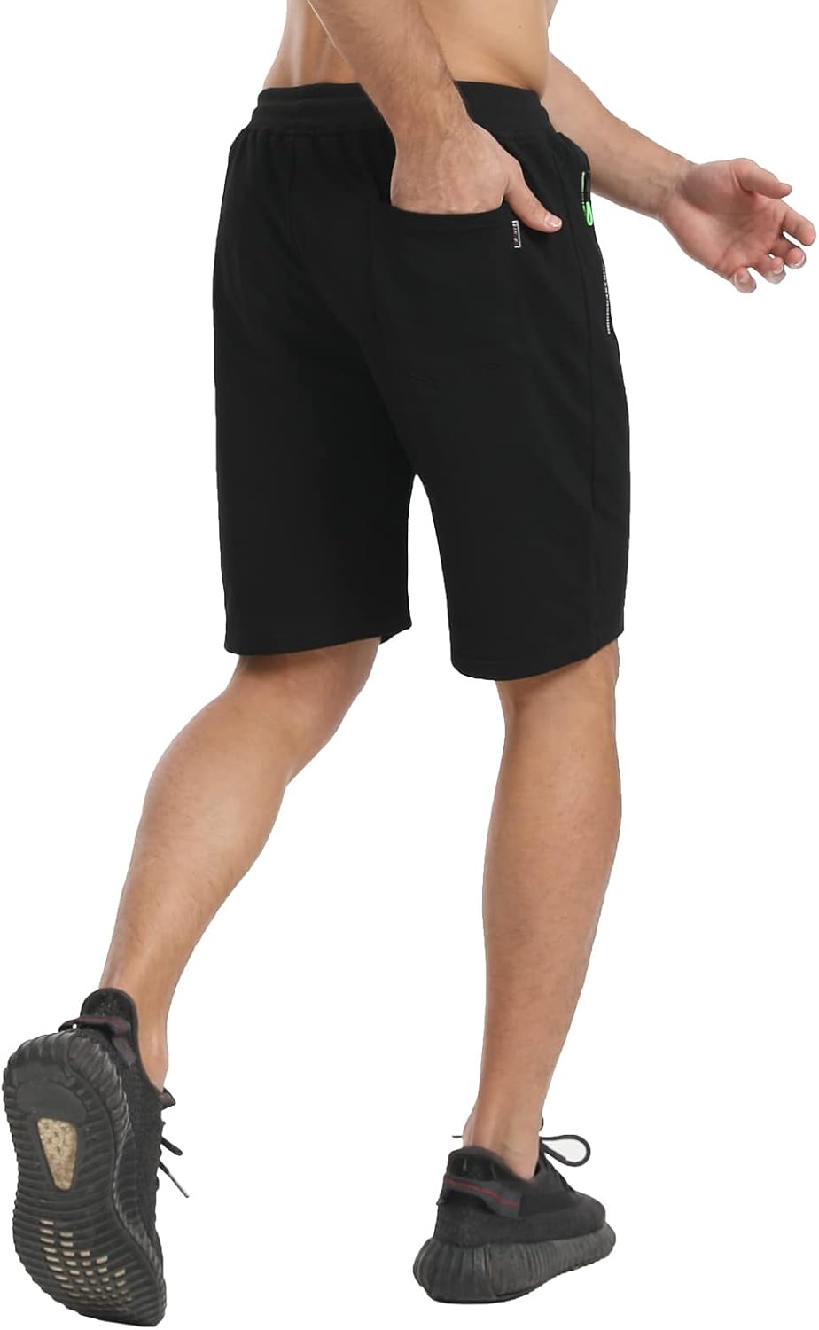 Thumbnail 3 de JustSun Herren Shorts Kurze Sporthose aus Baumwolle mit Stretch und Reißverschlüssen