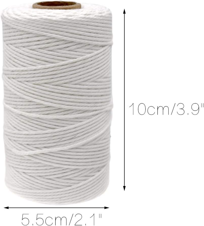 Thumbnail 2 de G2PLUS Weiß Bäcker Bindfäden aus 100% Baumwolle (2 mm), 100 m – Bastel- und Dekokordel für DIY & Garten