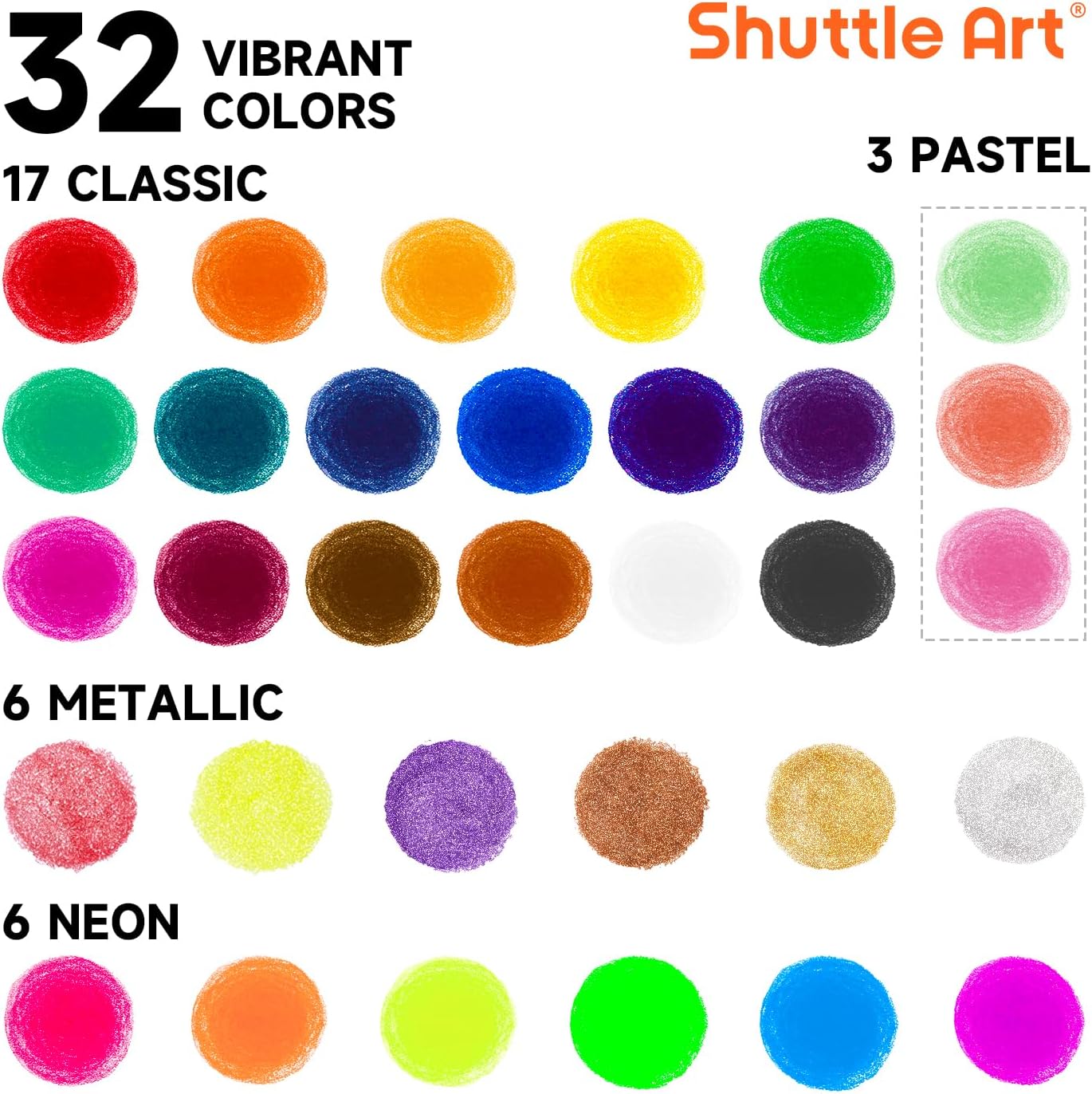 Detalle 2 de Shuttle Art Tempera Paint Sticks 32 Colors