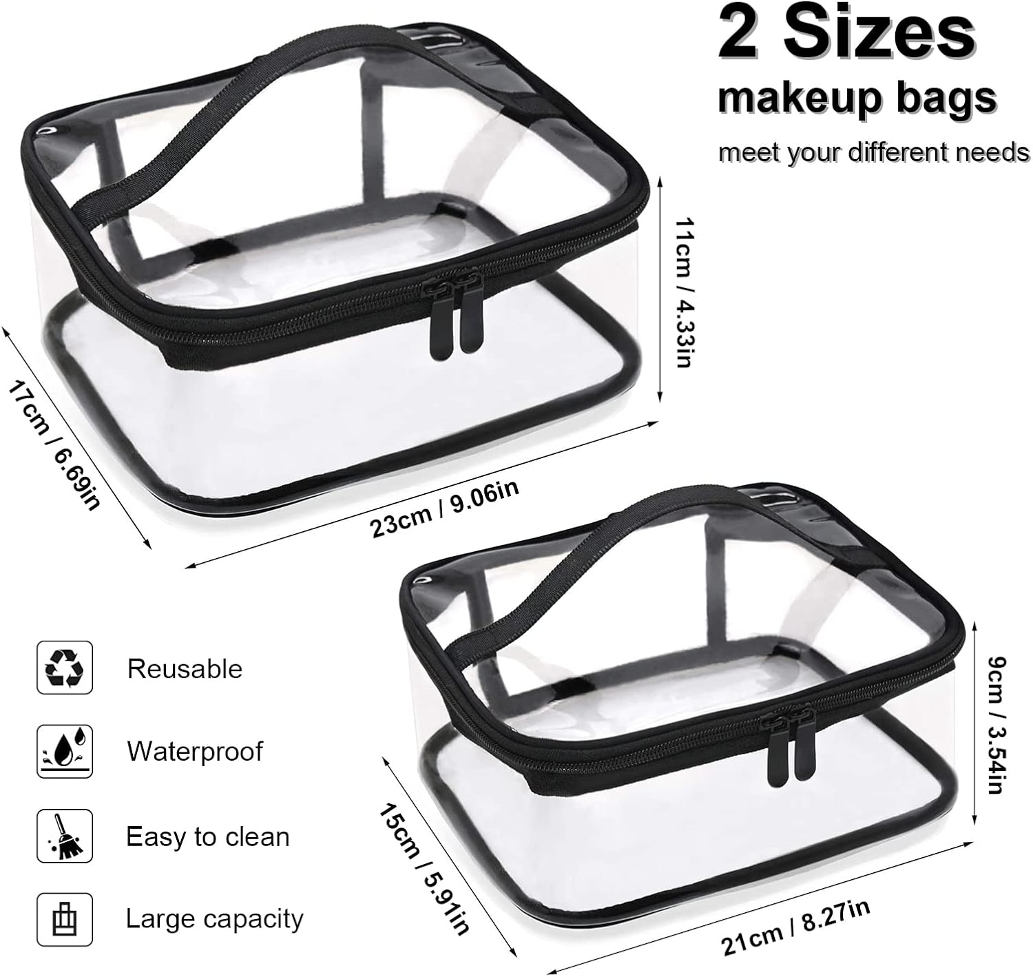 Thumbnail 6 de Kememo Clear Toiletry Bag 2PCS, transparent travel pouch