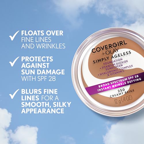 Detalle 2 de CoverGirl & Olay Simply Ageless Instant Wrinkle-Defying Foundation, Creamy Natural