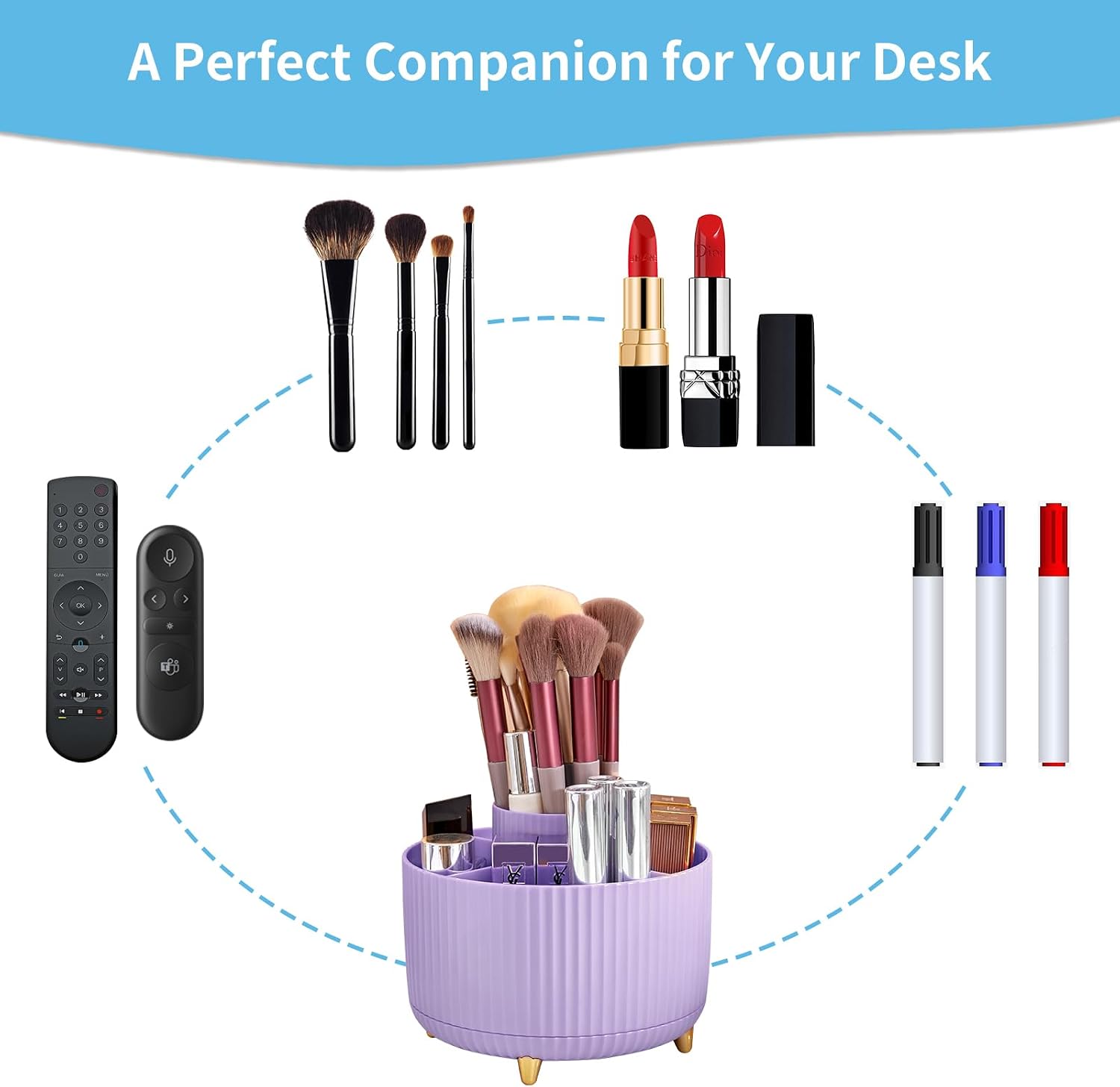 Detalle 2 de Marbrasse Desk Organiser 360 rotating holder