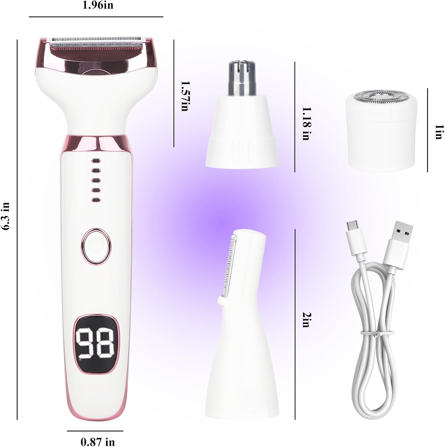Thumbnail 4 de Beanify 4-in-1 Wet & Dry Electric Razor for Women and Men