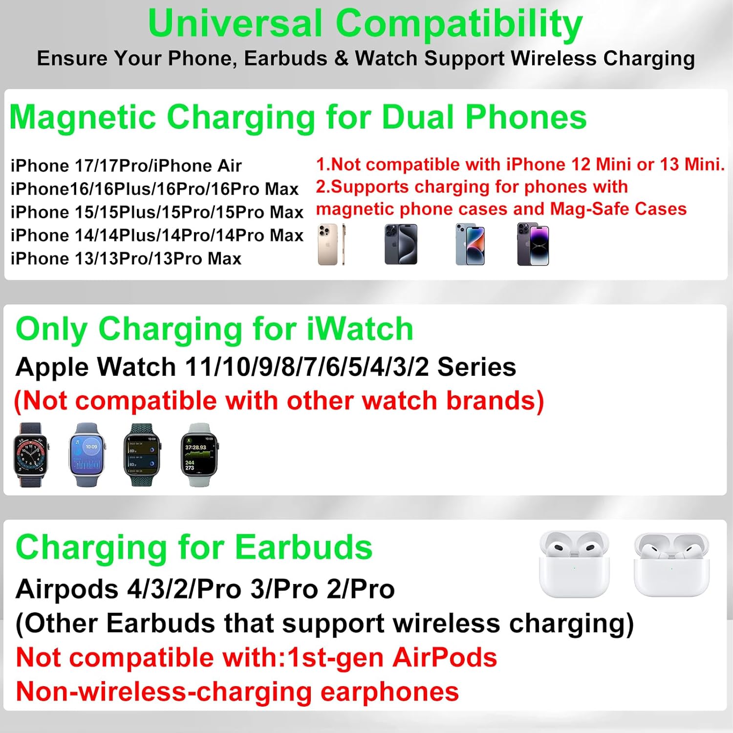 Thumbnail 1 de Dual Phone Magnetic Charging Station with Clock