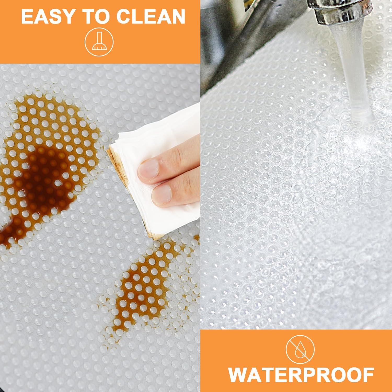 Thumbnail 4 de FLPMIX 24-inch Clear Waterproof Shelf Liner (EVA) — Non-Adhesive Drawer & Under-Sink Mat