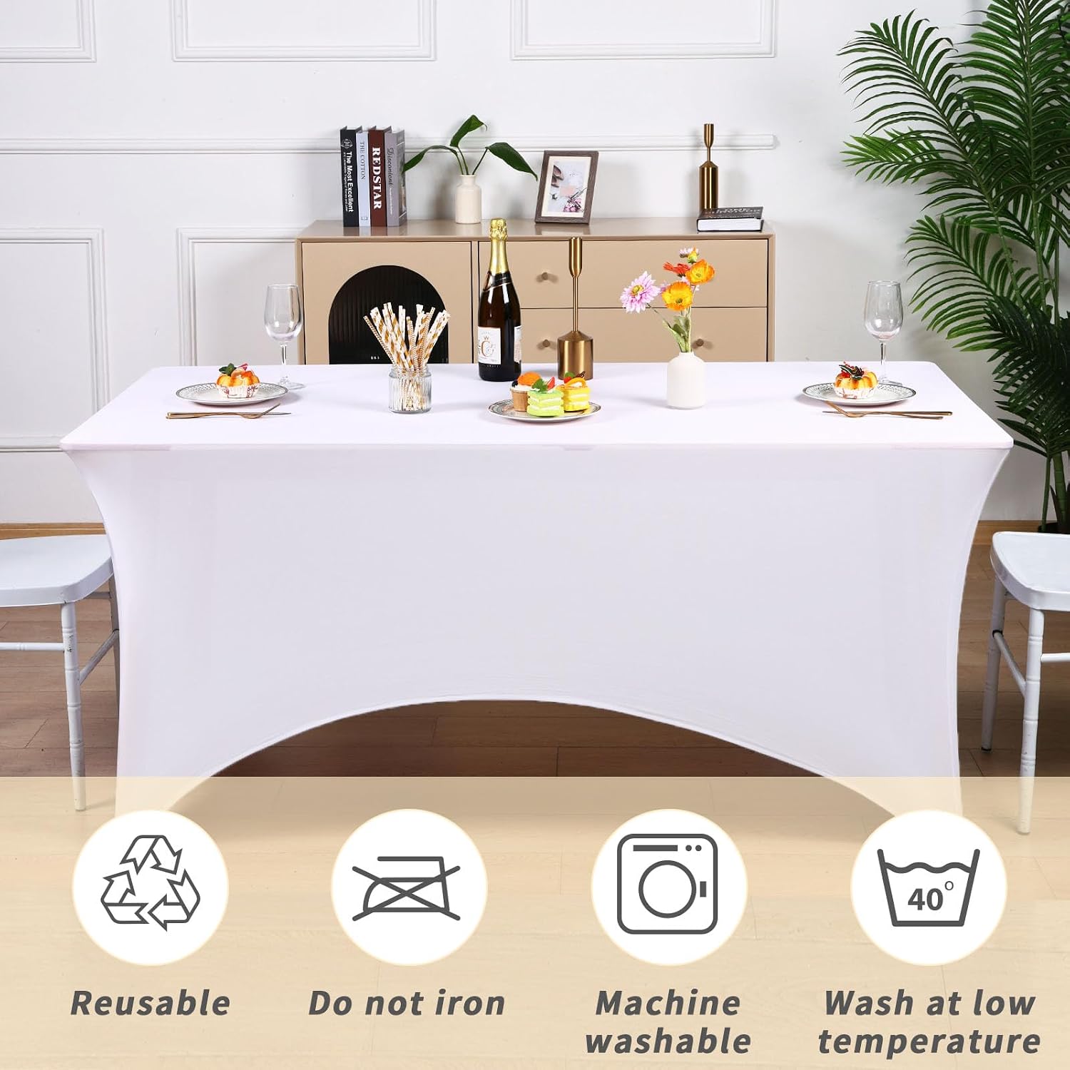 Detalle 1 de Fixwal Spandex Table Cloth 6FT