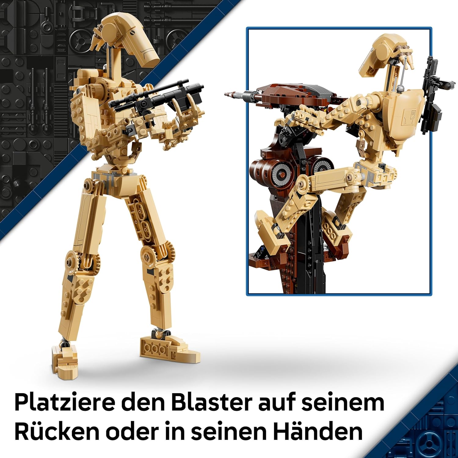 Thumbnail 3 de LEGO Star Wars 75428 Kampfdroide mit STAP – Bausteinfigur mit Display-Set und Speeder