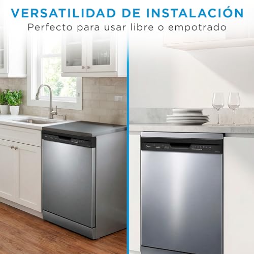 Thumbnail 6 de Midea Lavavajillas 60 cm+++ Inox para 12 servicios — Lavavajillas independiente, 49 dB, 4 programas y media carga