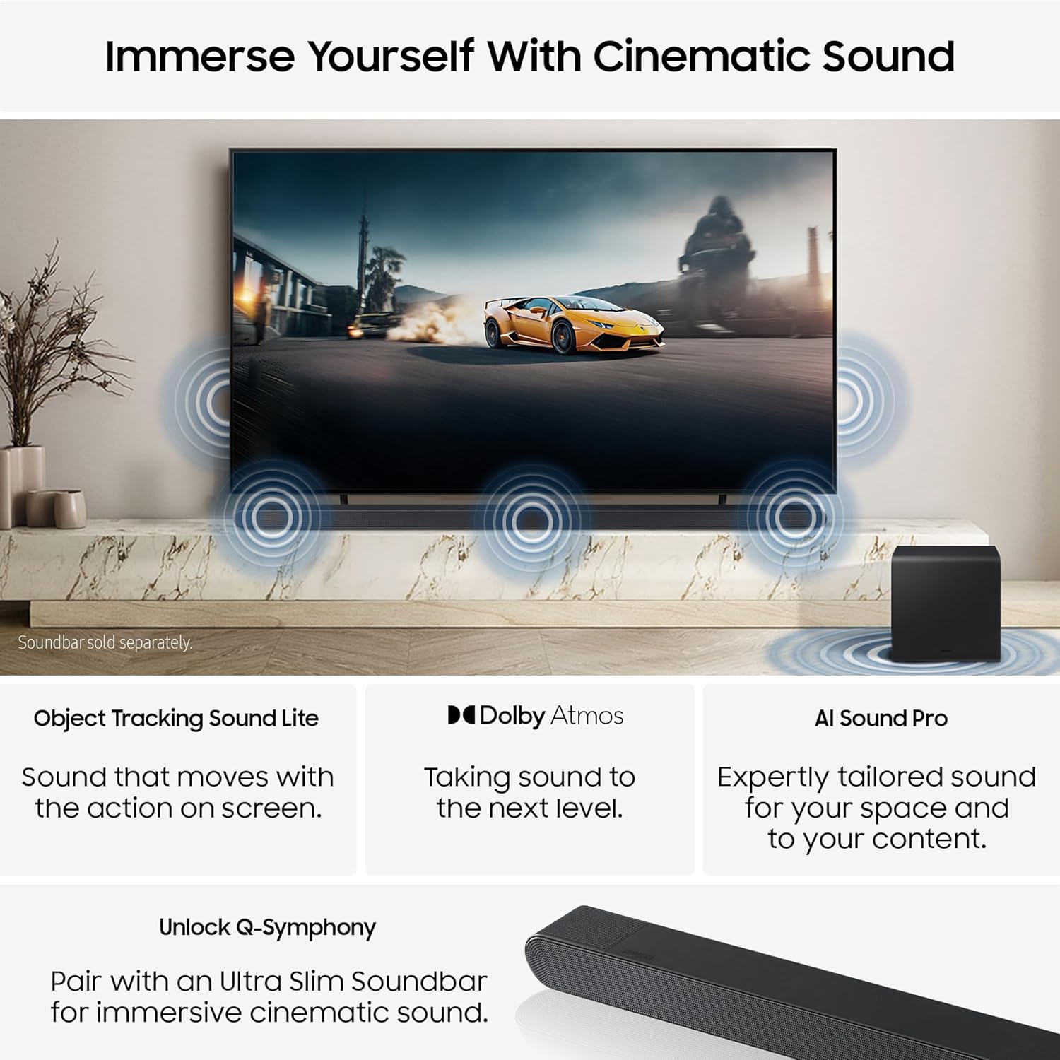 Thumbnail 4 de Samsung OLED 55 Inch S84F 4K Vision AI Smart TV (2025) with OLED HDR, 120Hz Motion Xcelerator and Dolby Atmos