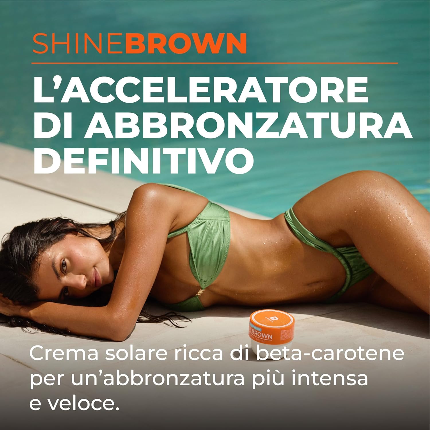 Detalle de BYROKKO Shine Brown Beta Carotene Acceleratore: crema solare abbronzante a base di beta carotene, 210 ml