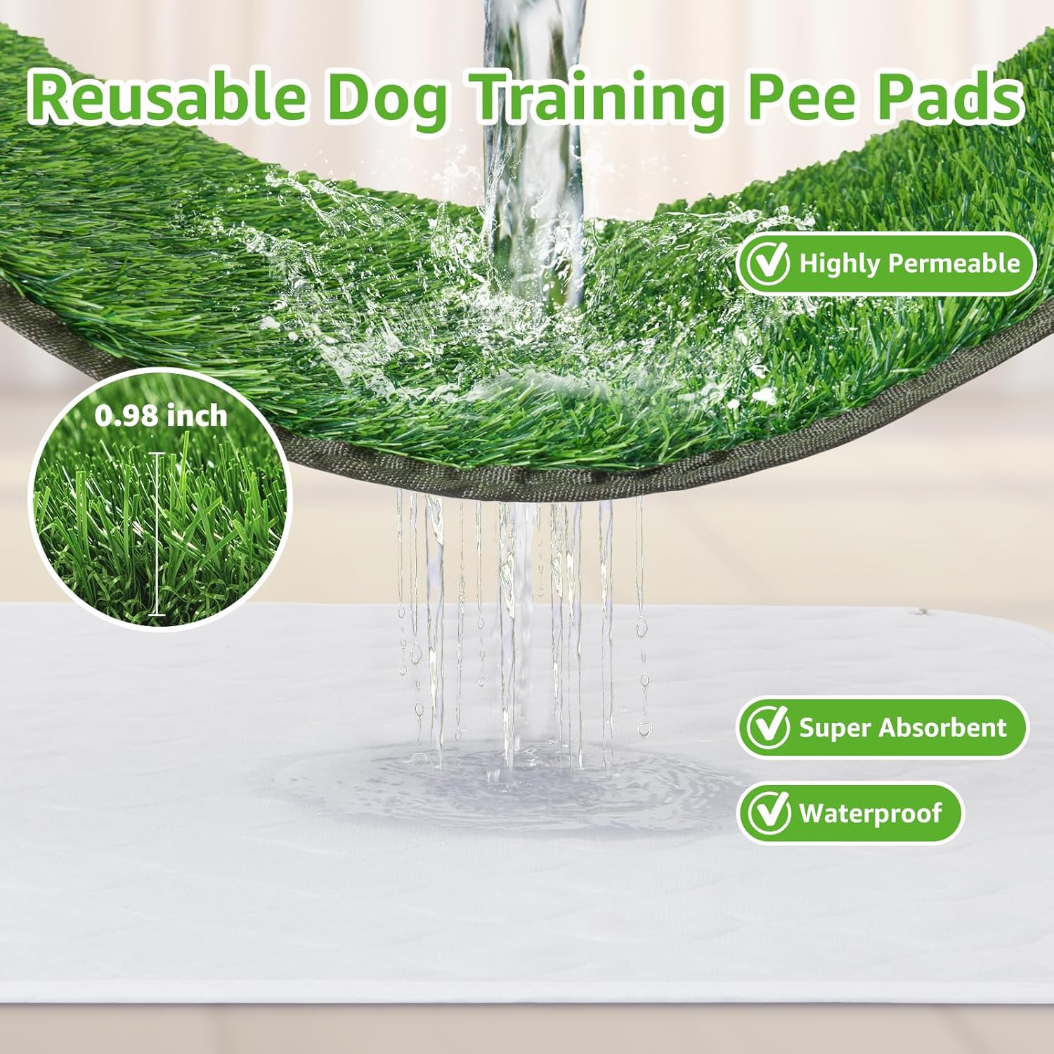 Detalle 2 de Artificial Grass for Dogs 46x71cm