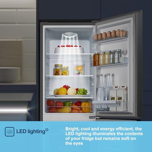 Thumbnail 7 de Fridgemaster MC50165EB 50cm Freestanding Fridge Freezer (175 L) with Crisper Box, Reversible Door, LED Light, Black
