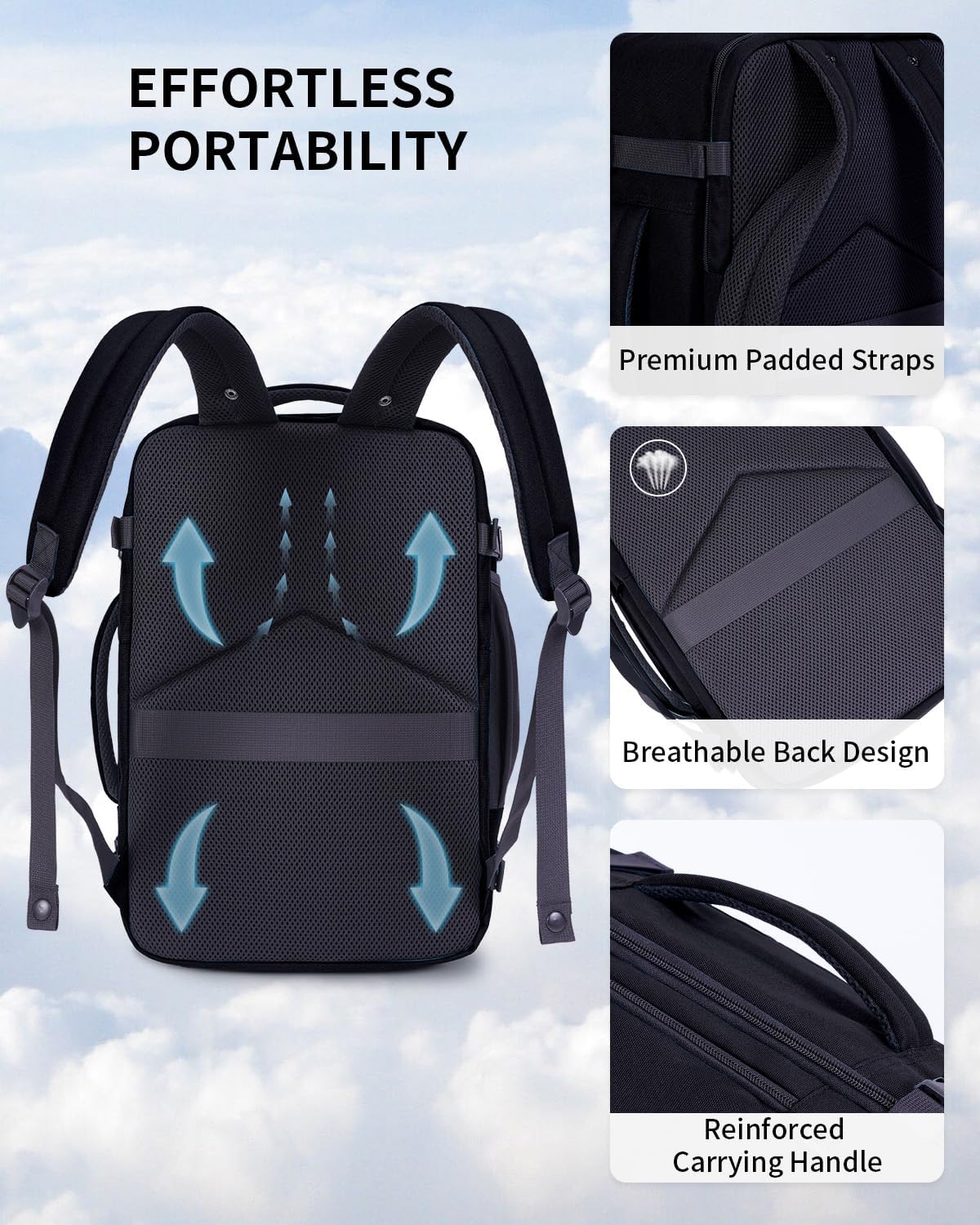 Thumbnail 4 de ECOHUB 17" Small Travel Backpack: Ultra-compact 25L Under-Seat Pack