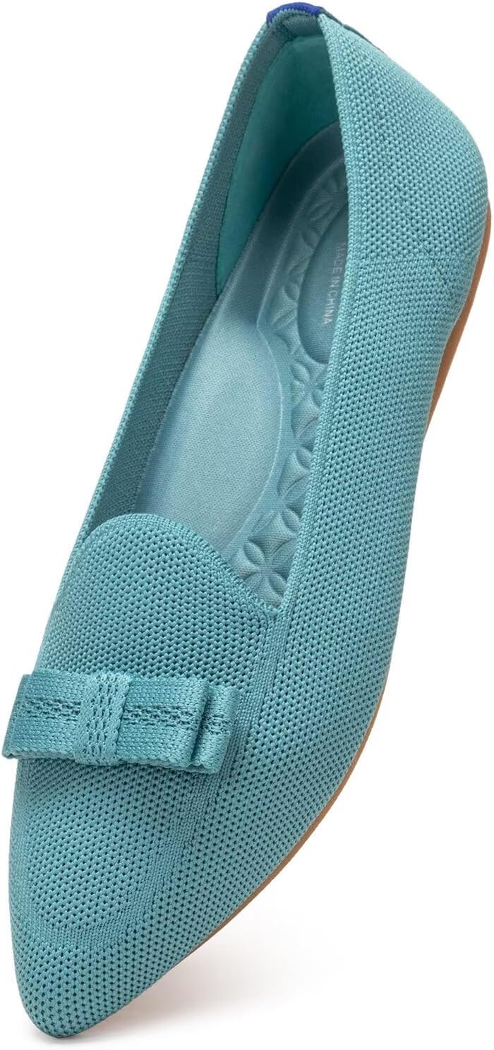 Thumbnail 1 de Frank Mully Loafer Flats für Damen – waschbare Strickstoff-Ballerinas mit Schleifen