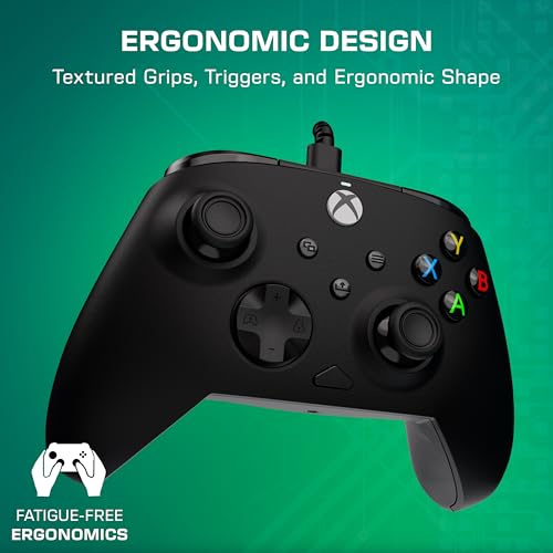 Detalle de Turtle Beach Rematch Core Black Wired Gaming Controller with Audio Controls – Hall-Effect Sticks, Rumble Motors, Xbox & PC licensed