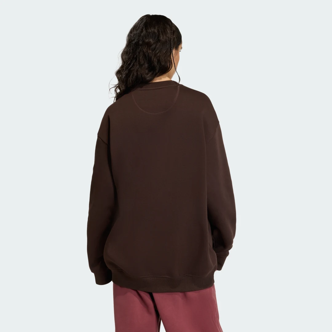 Thumbnail 1 de Sudadera larga holgada de felpa y cuello redondo Essentials de Adidas