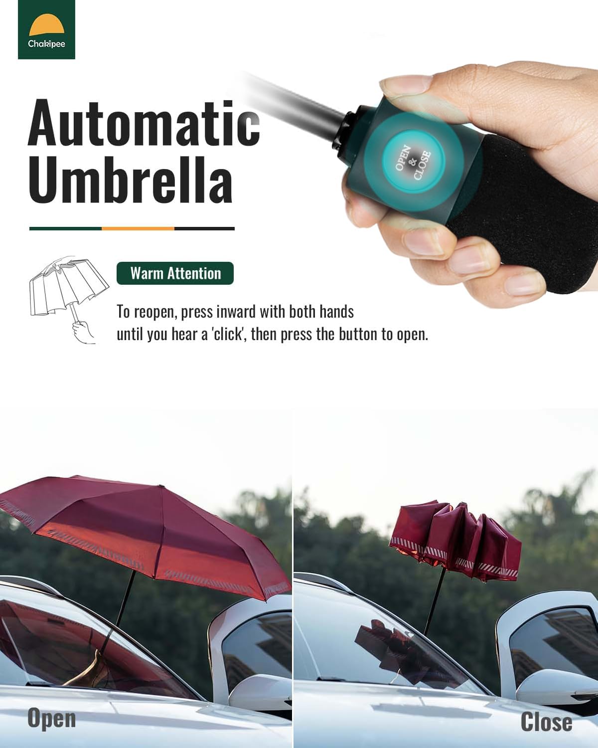 Thumbnail 2 de Sturmfester Regenschirm 370 g mit Reflexstreifen