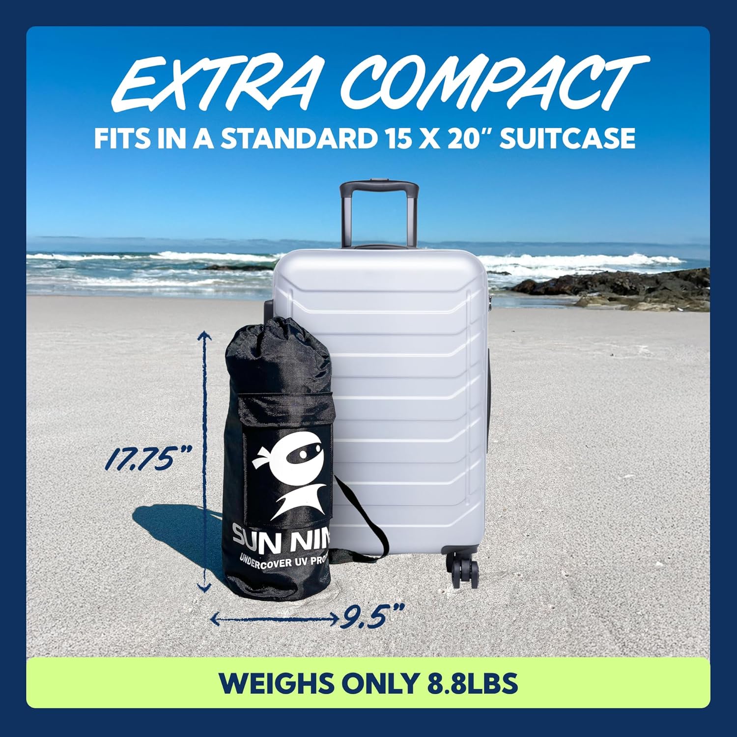 Thumbnail 6 de SUN NINJA Beach Tent Sun Shelter UPF 50+ Easy Pop-Up Canopy