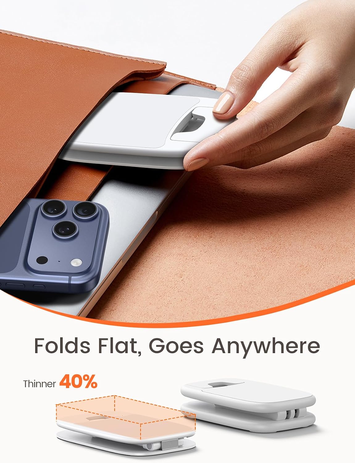 Detalle 2 de Lamicall Foldable Cell Phone Stand, White
