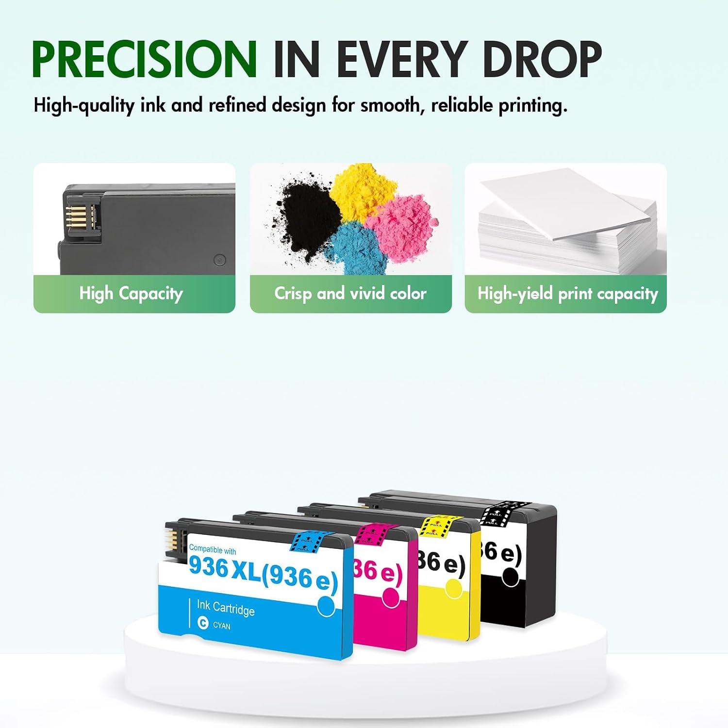 Detalle 2 de Toner Bank 936XL 936 Ink Cartridge Combo Pack, High-Yield 4-Pack