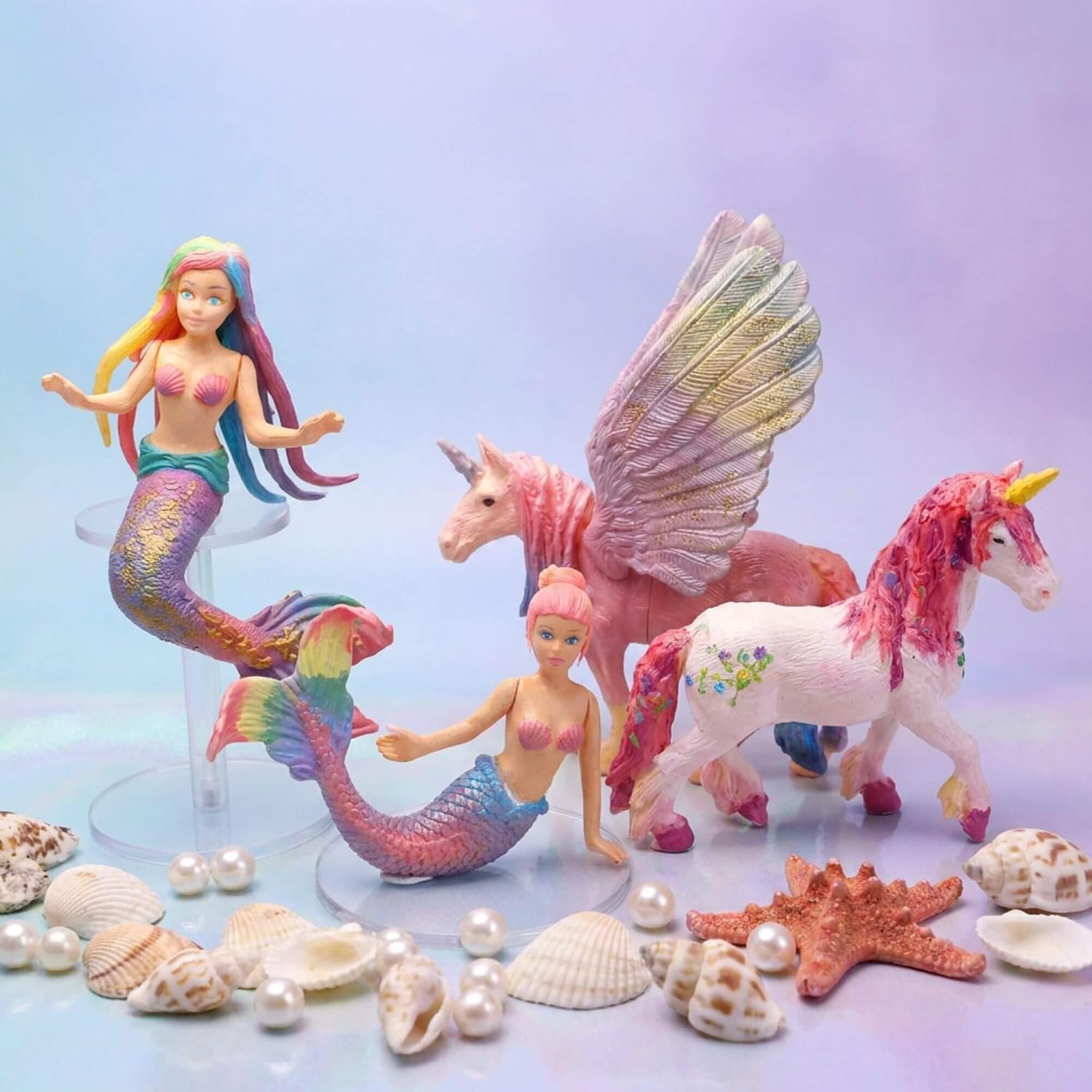 Detalle 2 de SOLDAY Mermaid and Unicorn Paint Kit, 4 figures
