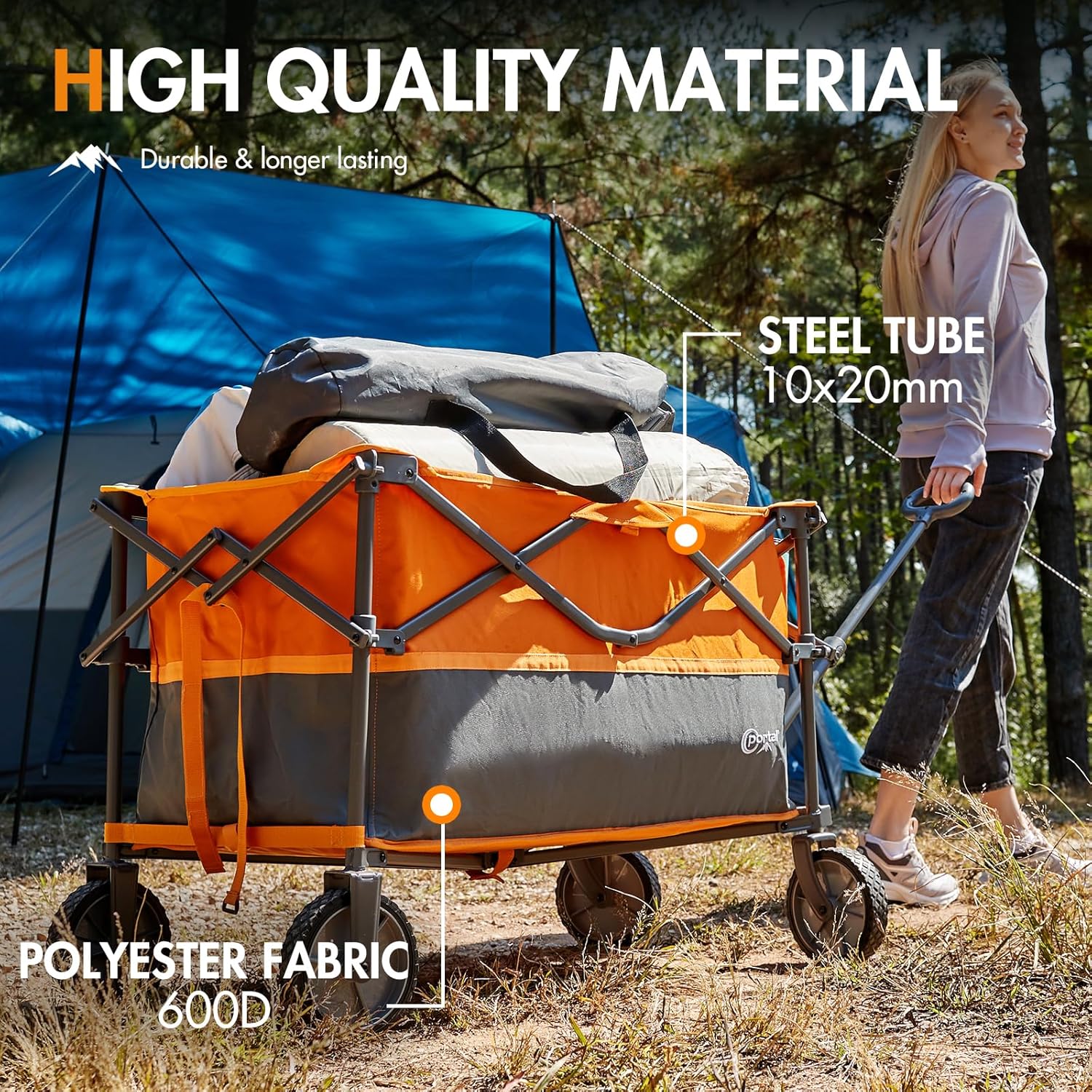 Thumbnail 3 de PORTAL XL Deeper Festival Trolley on Wheels 300L folding camping cart with large capacity pockets