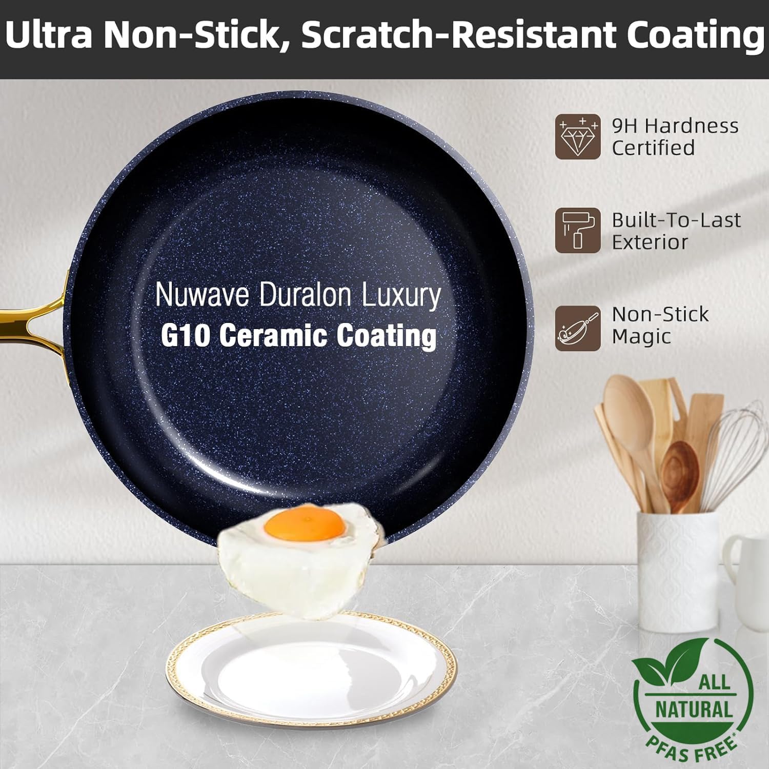 Detalle 2 de Nuwave Lux 13pc Cookware Set — Nonstick Ceramic