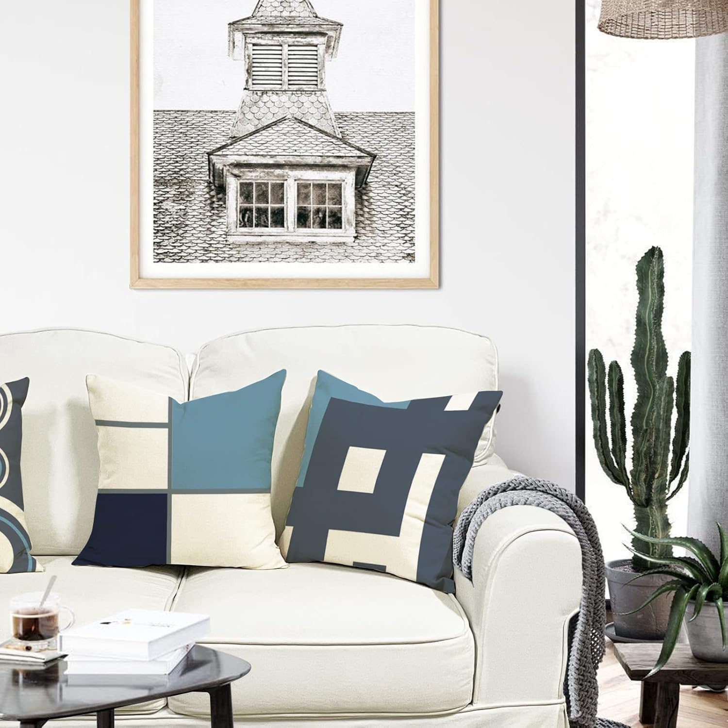 Thumbnail 2 de ZWJD Lot de 4 housses de coussins 40 x 40 motif géométrique