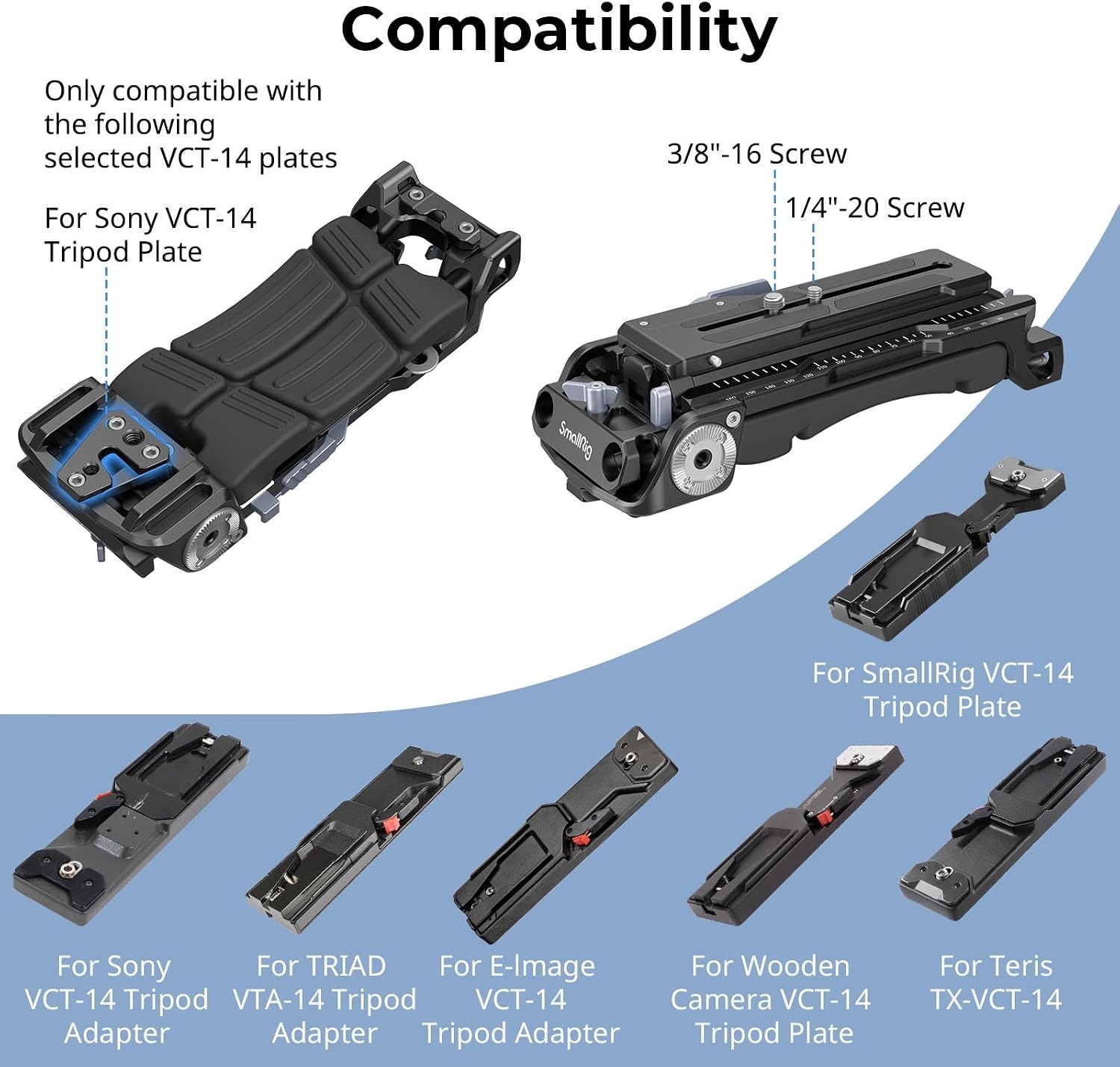 Thumbnail 4 de SMALLRIG 2837C Quick Release Shoulder Plate 15mm