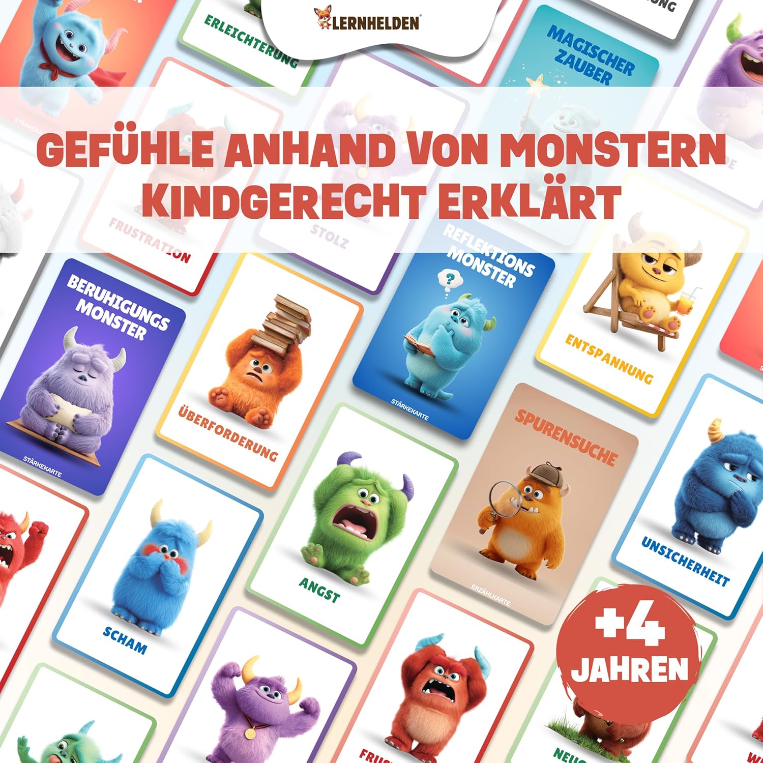 Detalle 2 de 42 Gefühlskarten für Kinder für Emotionsspiel