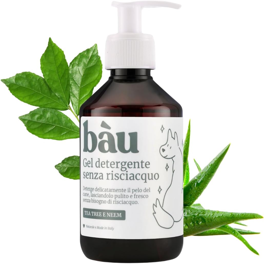 Detalle de Bau Shampoo Secco per Cani — Gel Detergente Senza Risciacquo con Aloe Vera, 250 ml