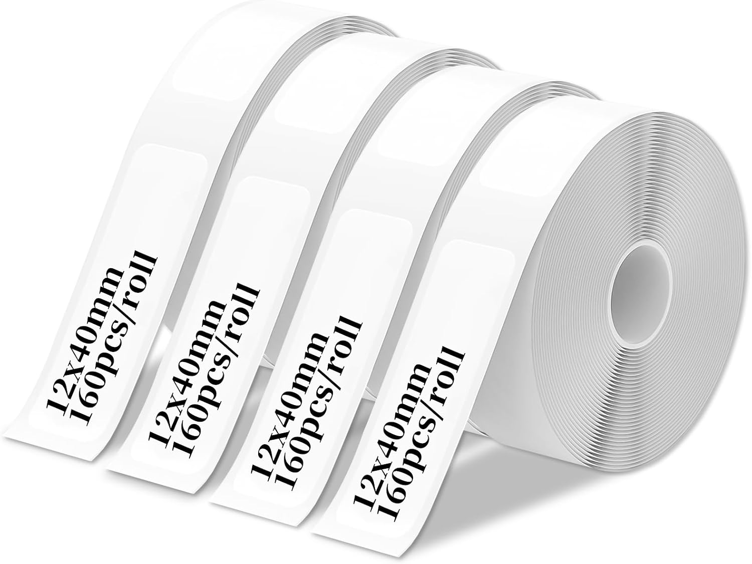 Detalle de CIMOYBAI thermische labeltape 12 x 40 mm, 4 rollen, zelfklevend