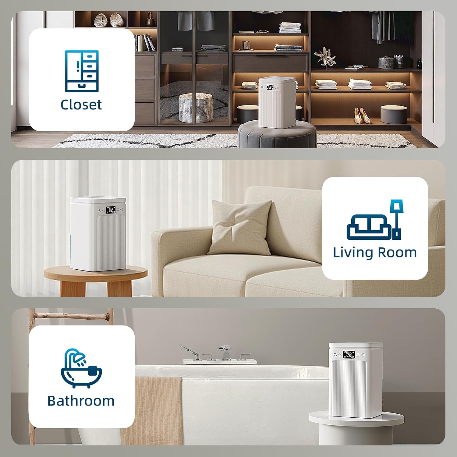 Detalle 2 de Dehumidifier for Bedroom 2.2L 💧