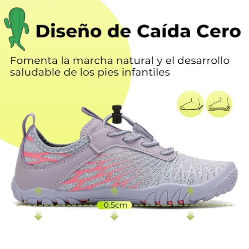 Thumbnail 4 de SAGUARO escarpines infantiles barefoot de secado rápido (zapatillas de agua) morado, talla 28 EU