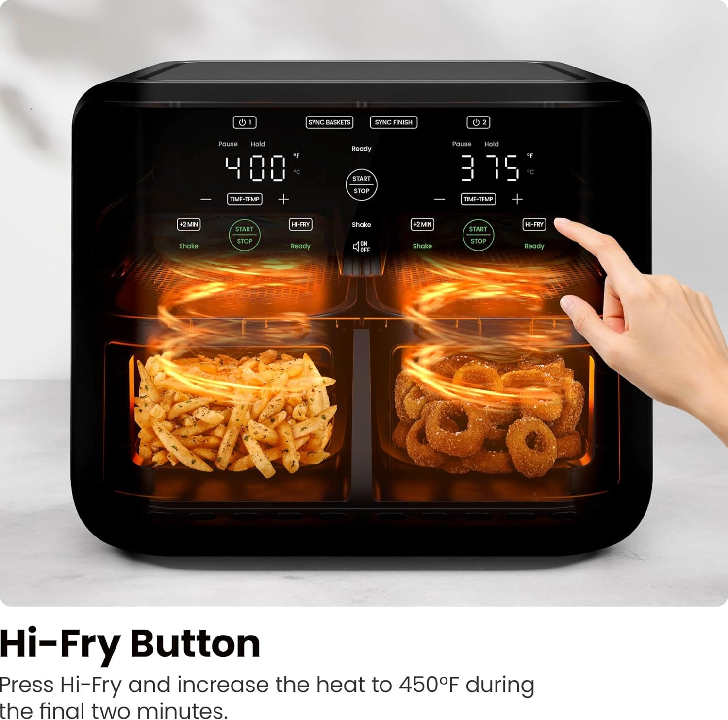 Thumbnail 5 de Chefman Dual Basket Air Fryer 6 Quart