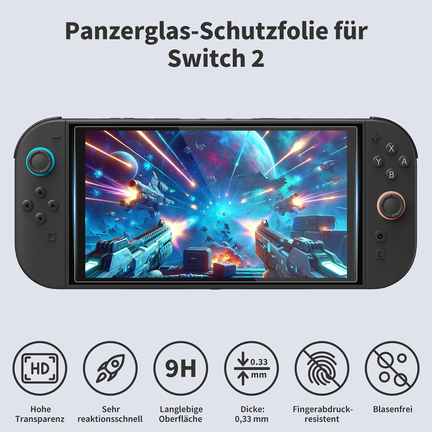 Thumbnail 5 de PALPOW Switch 2 Tasche & Schutzfolie-Set – Slim Travel Hard Case Bundle mit gehärtetem Panzerglas und 10-in-1 Zubehör