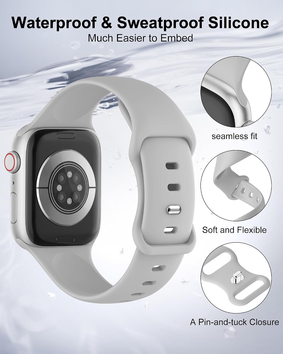 Detalle de DigiHero Sport Strap 16–18 g silicone for Apple Watch