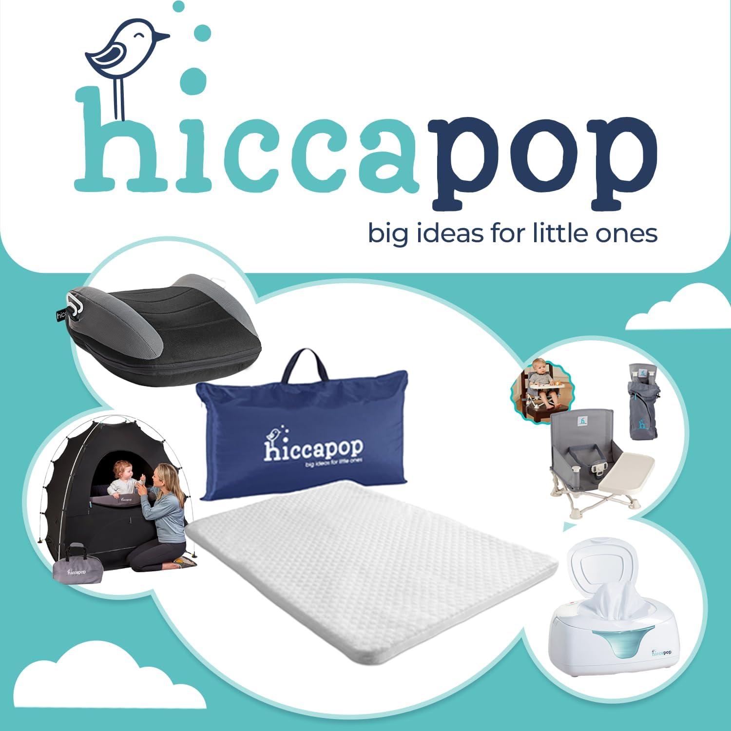 Thumbnail 6 de Hiccapop Playard Mattress Pad (38"x26"x1.25") with Carry Bag — Portable Crib Pad for Playard & Nap Time