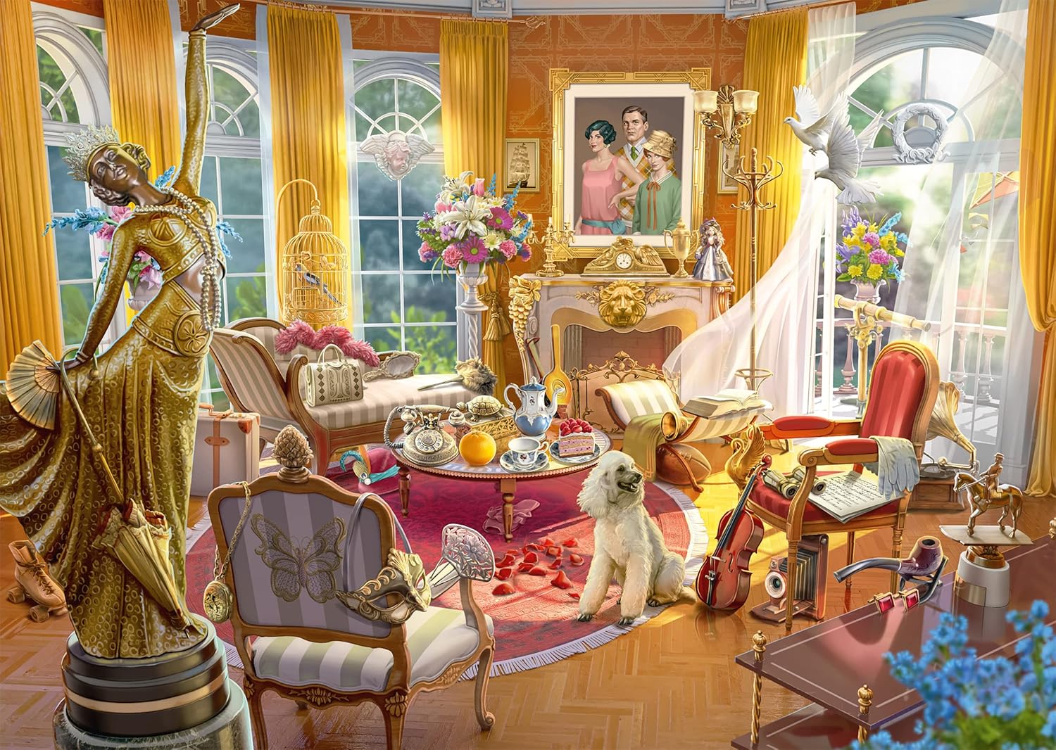 Thumbnail 3 de Schmidt Spiele 59975 Nel salone della tenuta delle orchidee — puzzle da 1000 pezzi