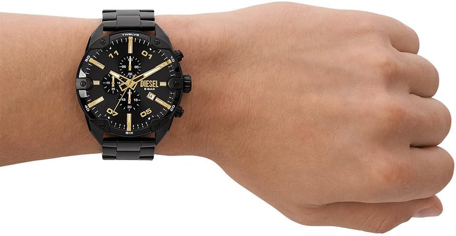 Thumbnail 1 de Diesel Orologio Spiked da uomo – cronografo al quarzo, cassa 49 mm, cinturino in acciaio inossidabile