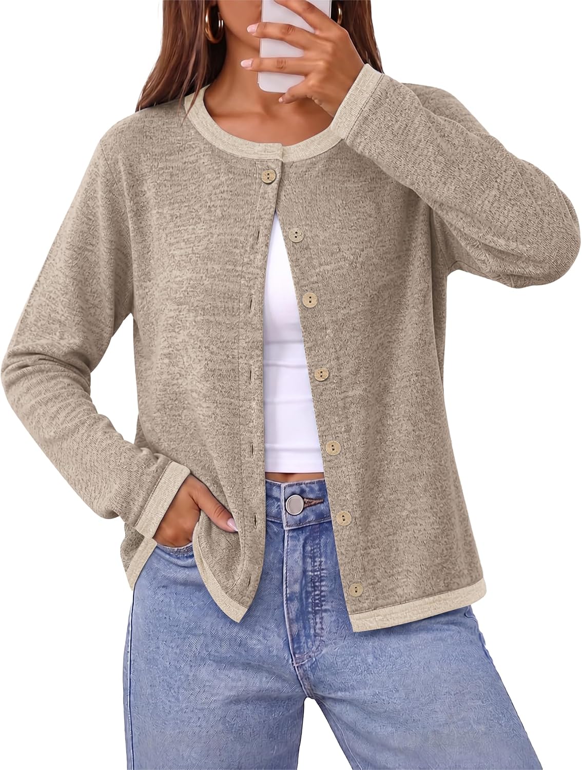 Imagen de WIHOLL Women's Cardigan Sweater in Knit en OfertitasTOP