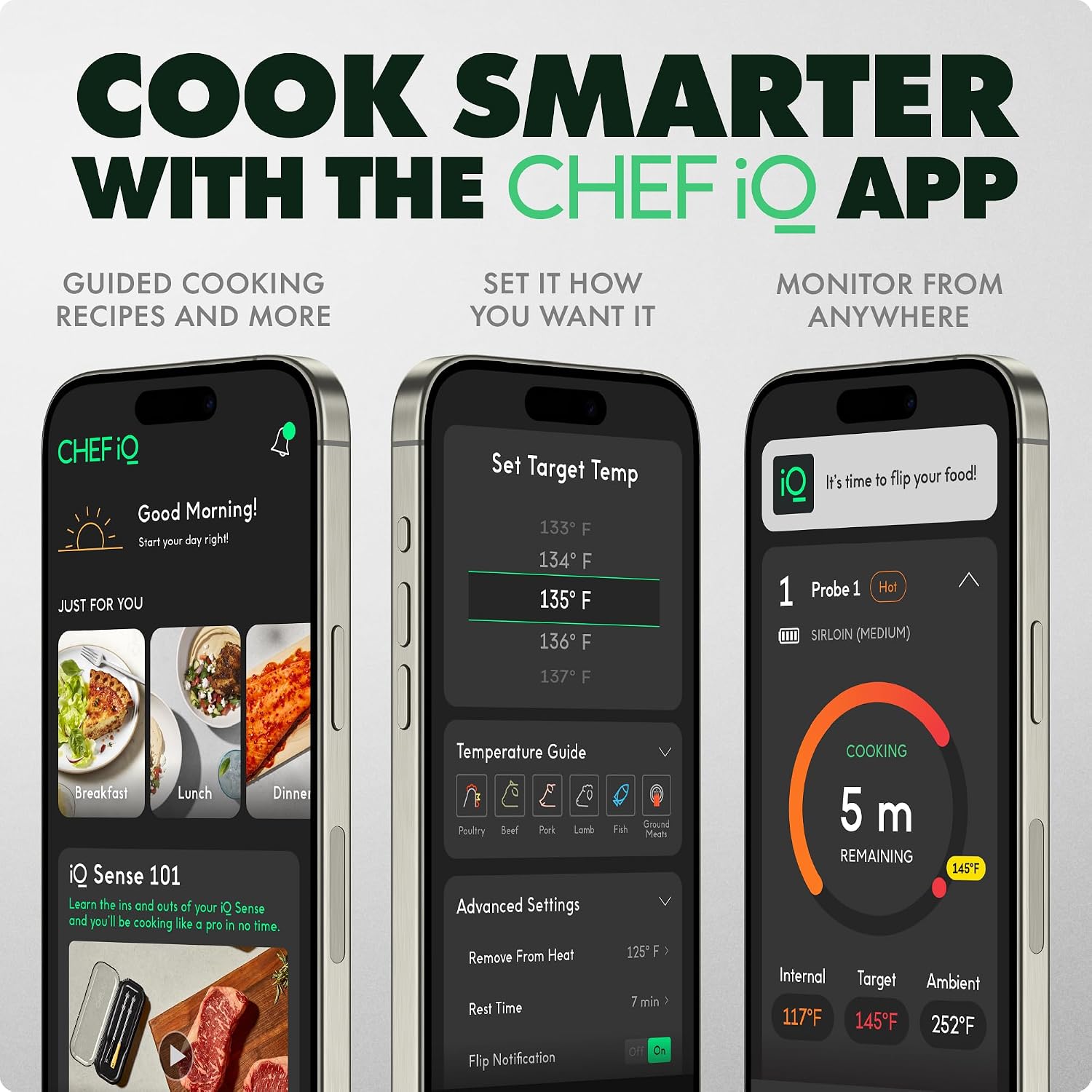 Detalle de CHEF iQ Sense Smart Thermometer with 5 Sensors ⚡