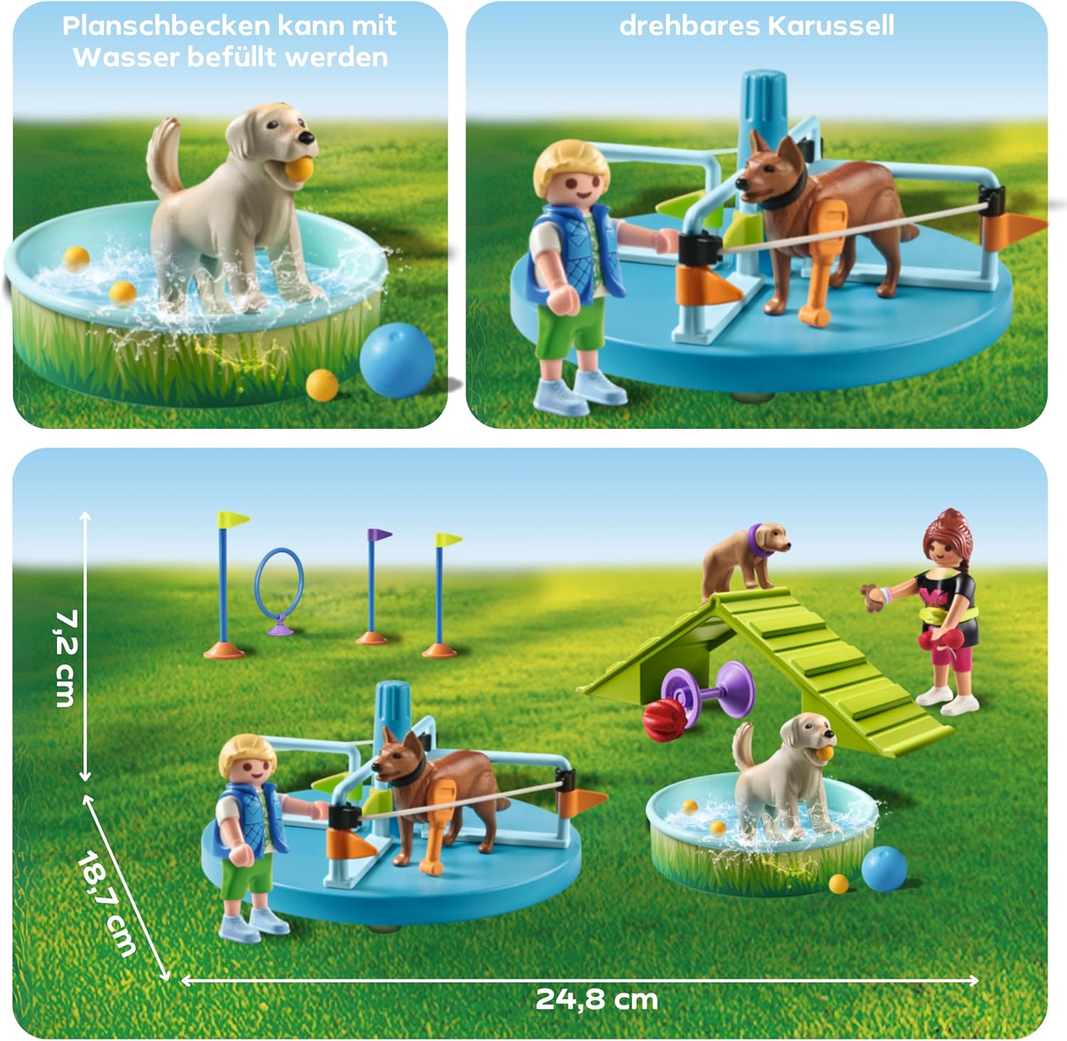 Thumbnail 3 de PLAYMOBIL 71745 Hundespielplatz – Set mit Hundefiguren für Kinder ab 4 Jahren