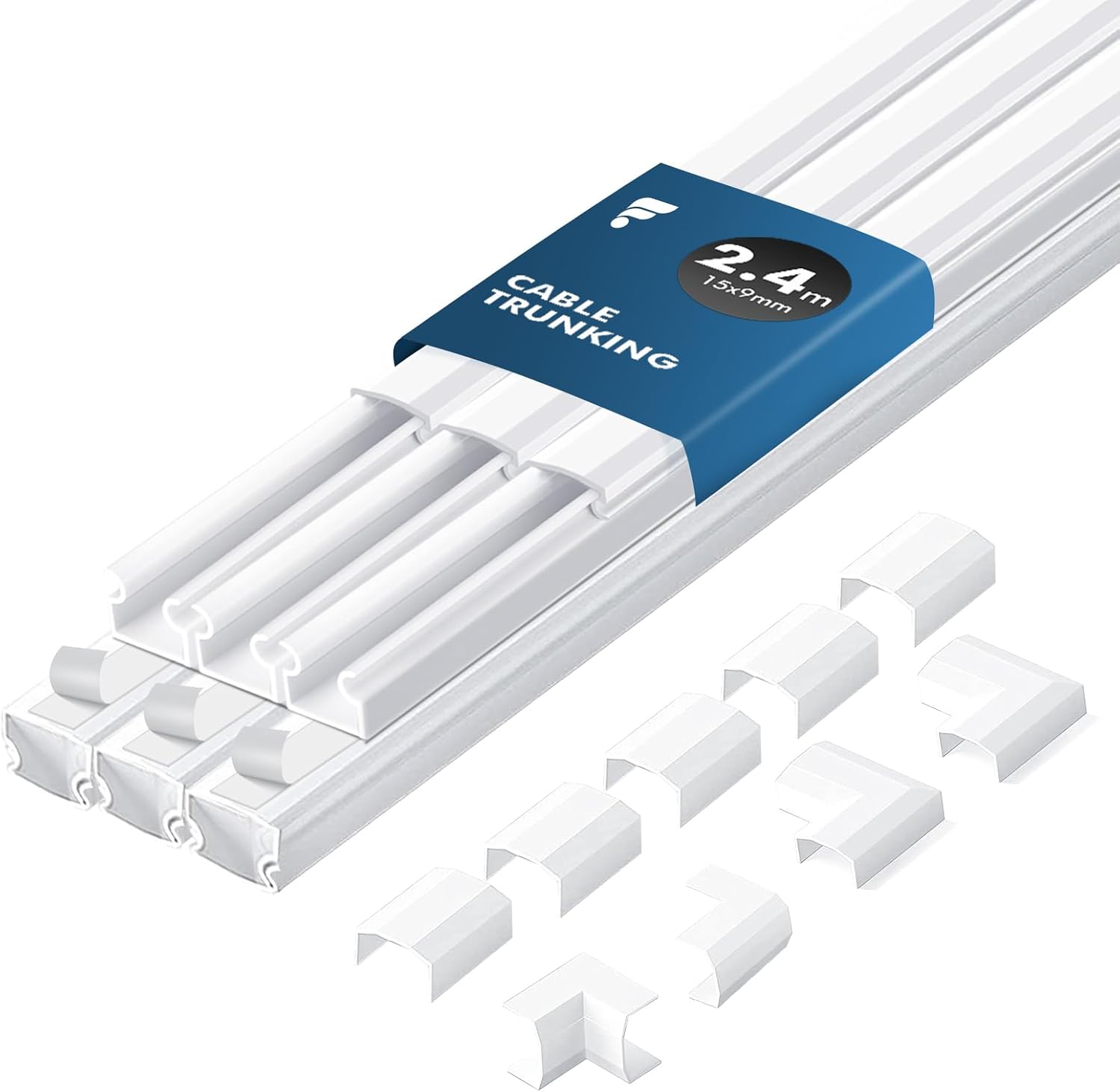 shinfly 15mm x 9mm cable trunking kit 0.4m (6-pack)