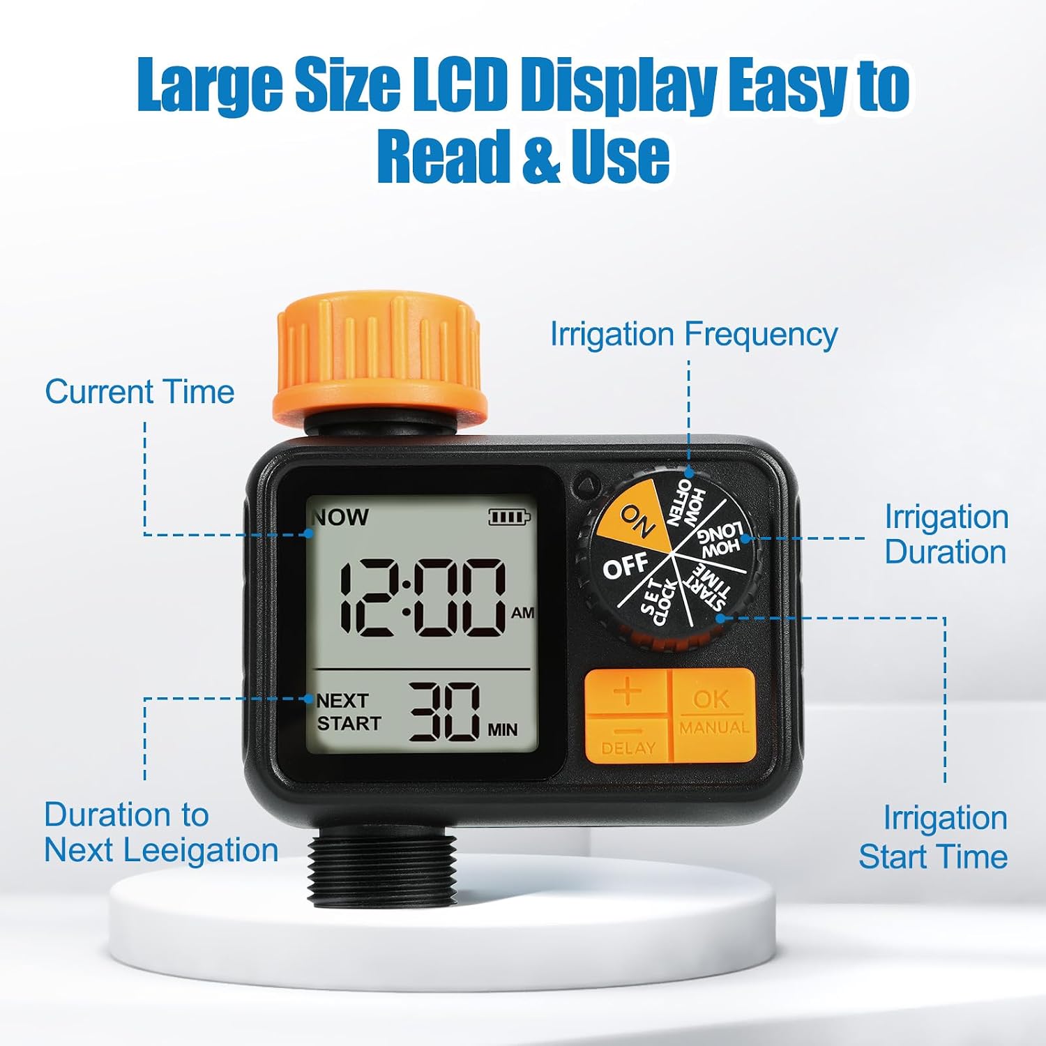 Detalle de CROSOFMI Timer Irrigazione Automatica Digitale – Centralina programmabile IP65 per giardino e serre