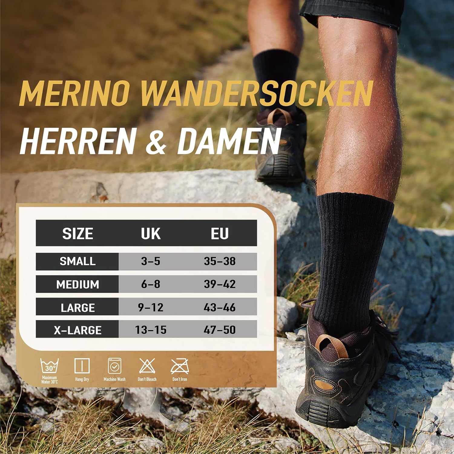 Thumbnail 6 de Niorasen Merino Wandersocken für Herren & Damen (3 Paar) – Thermosocken mit Merinowolle