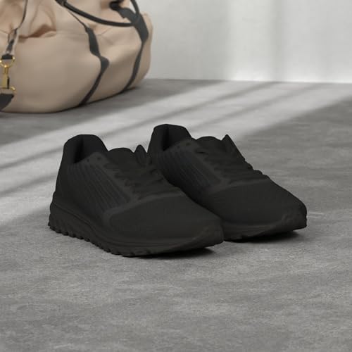 Detalle de WHITIN Laufschuhe Turnschuhe Herren Damen – Ganz Schwarz, Größe 41